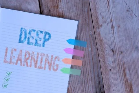 Handwriting text writing Deep Learning. Concept meaning Hierarchical Stock Photos