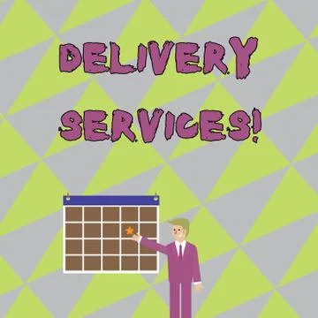 Handwriting text writing Delivery Services. Concept meaning the transport of 스톡 일러스트