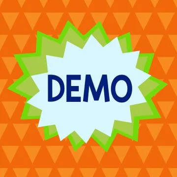 Handwriting text writing Demo. Concept meaning Demonstration of a product Stock Illustration