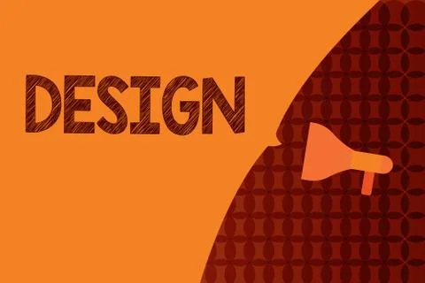 Handwriting text writing Design. Concept meaning plan drawing produced to show Stock Illustration