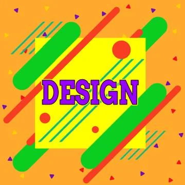 Handwriting text writing Design. Concept meaning plan drawing produced to show Stock Illustration