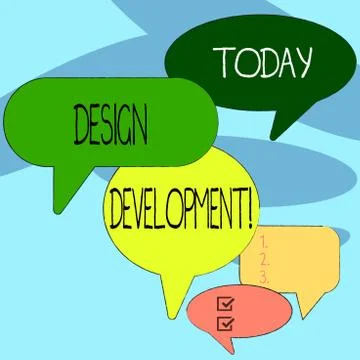 Handwriting text writing Design Development. Concept meaning technical aspects 스톡 일러스트