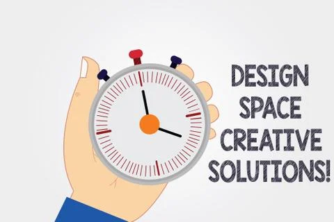 Handwriting text writing Design Space Creative Solutions. Concept meaning 스톡 일러스트