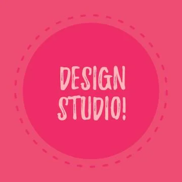 Handwriting text writing Design Studio. Concept meaning workplace for designers 스톡 일러스트