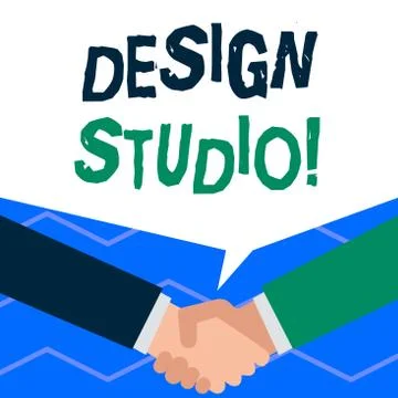 Handwriting text writing Design Studio. Concept meaning workplace for designers Stock Illustration
