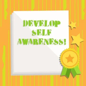 Handwriting text writing Develop Self Awareness. Concept meaning What you thi Illustrazione stock