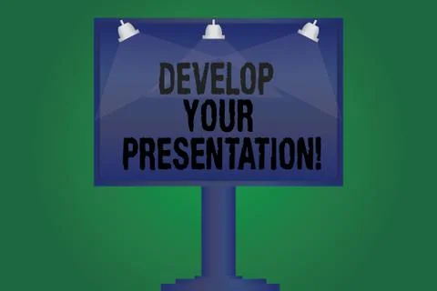 Handwriting text writing Develop Your Presentation. Concept meaning improve the イラスト素材