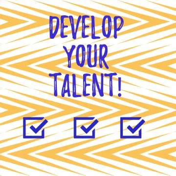 Handwriting text writing Develop Your Talent. Concept meaning improve natural Stockillustratie