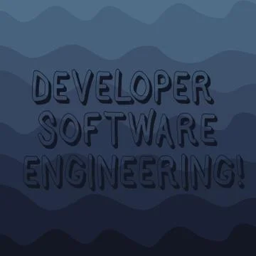 Handwriting text writing Developer Software Engineering. Concept meaning Forming 스톡 일러스트