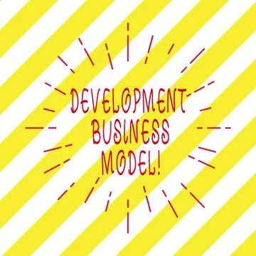 Handwriting text writing Development Business Model. Concept meaning rationale Stock Illustration