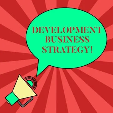 Handwriting text writing Development Business Strategy. Concept meaning Longterm Illustrazione stock
