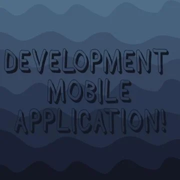 Handwriting text writing Development Mobile Application. Concept meaning Writing Stock Illustration