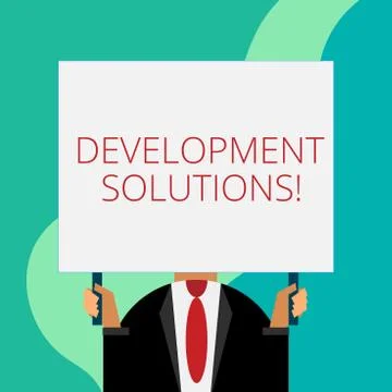 Handwriting text writing Development Solutions. Concept meaning Efficient Stockillustratie