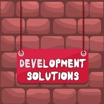 Handwriting text writing Development Solutions. Concept meaning Efficient イラスト素材