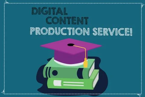 Handwriting text writing Digital Content Production Service. Concept meaning New Stock Illustration