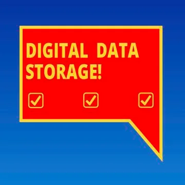 Handwriting text writing Digital Data Storage. Concept meaning format for Stock Illustration