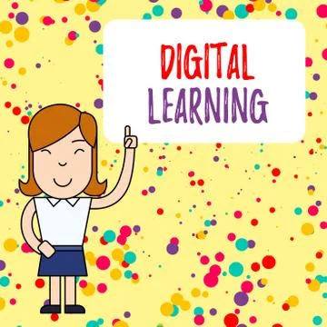 Handwriting text writing Digital Learning. Concept meaning accompanied by Stock-Illustration