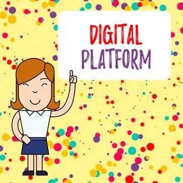 Handwriting text writing Digital Platform. Concept meaning marketing campaign or Stock Illustration