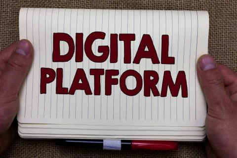 Handwriting text writing Digital Platform. Concept meaning marketing campaign or Stock-Fotos