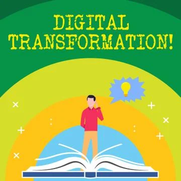 Handwriting text writing Digital Transformation. Concept meaning includes tec 스톡 일러스트