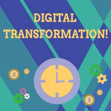 Handwriting text writing Digital Transformation. Concept meaning includes tec 库存插图
