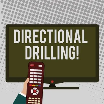 Handwriting text writing Directional Drilling. Concept meaning drilling for oil Stock Illustration
