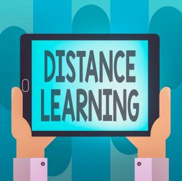 Handwriting text writing Distance Learning. Concept meaning educational lectures Stock Illustration