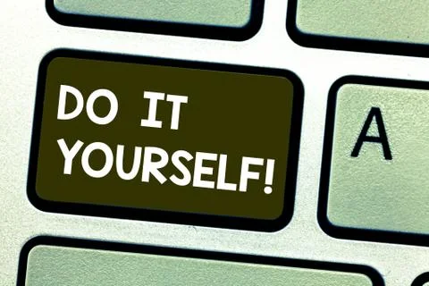 Handwriting text writing Do It Yourself. Concept meaning Make something by your 스톡 사진