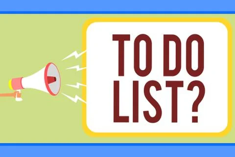 Handwriting text writing To Do List question. Concept meaning Series of task to Stockillustratie