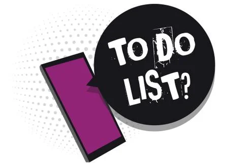 Handwriting text writing To Do List question. Concept meaning Series of task to Stockillustratie