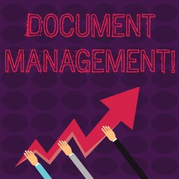 Handwriting text writing Document Management. Concept meaning Computerized Illustrazione stock