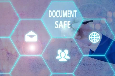 Handwriting text writing Document Safe. Concept meaning keep your important 스톡 사진
