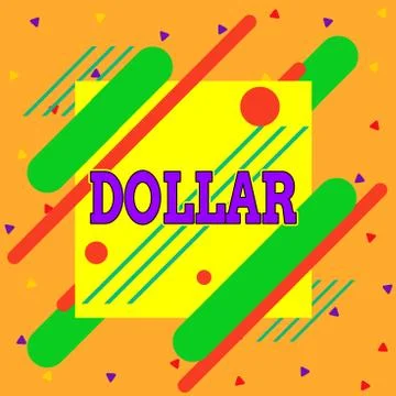 Handwriting text writing Dollar. Concept meaning a piece of paper money worth 스톡 일러스트