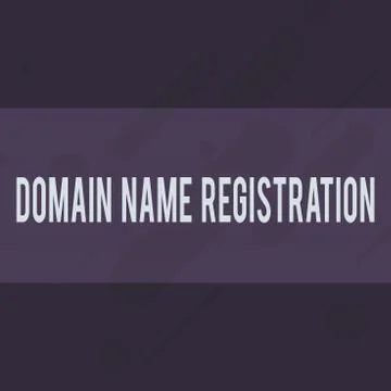 Handwriting text writing Domain Name Registration. Concept meaning Own an IP Stock Illustration