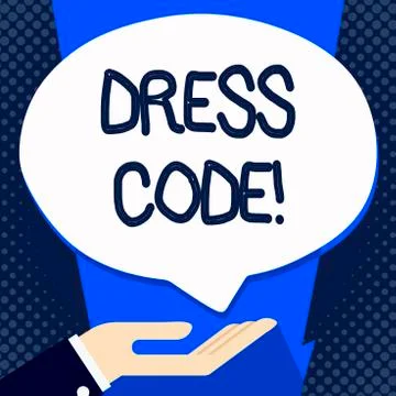 Handwriting text writing Dress Code. Concept meaning Rules of what you can wear Stock Illustration