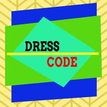 Handwriting text writing Dress Code. Concept meaning an accepted way of dressing Stock Illustration