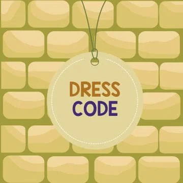Handwriting text writing Dress Code. Concept meaning an accepted way of dressing Stockillustratie