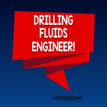 Handwriting text writing Drilling Fluids Engineer. Concept meaning A 스톡 일러스트