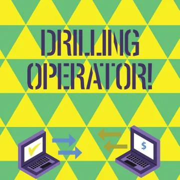 Handwriting text writing Drilling Operator. Concept meaning someone that do the Stock Illustration