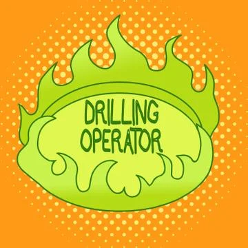 Handwriting text writing Drilling Operator. Concept meaning someone that do the Illustrazione stock