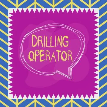 Handwriting text writing Drilling Operator. Concept meaning someone that do the Illustrazione stock