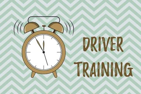 Handwriting text writing Driver Training. Concept meaning prepares a new driver Stock Illustration
