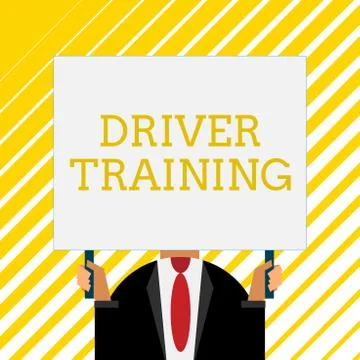 Handwriting text writing Driver Training. Concept meaning prepares a new driver Stock Illustration