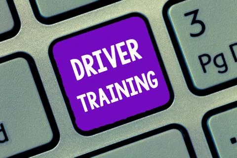 Handwriting text writing Driver Training. Concept meaning prepares a new driver Stock Photos