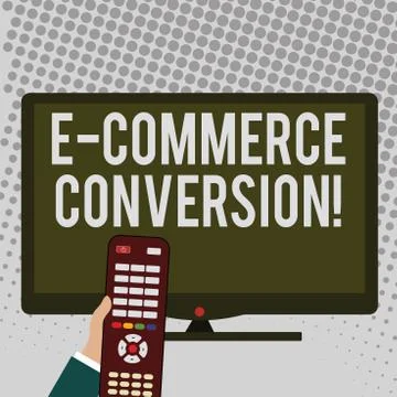 Handwriting text writing E Commerce Conversion. Concept meaning the way to Illustrazione stock