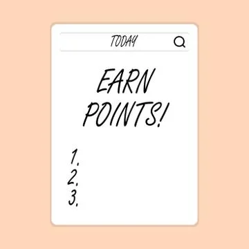 Handwriting text writing Earn Points. Concept meaning collecting scores in order Stock Illustration