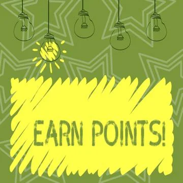 Handwriting text writing Earn Points. Concept meaning collecting big scores in Stock Illustration