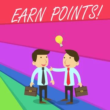 Handwriting text writing Earn Points. Concept meaning collecting scores in order Stock Illustration