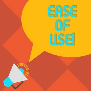 Handwriting text writing Ease Of Use. Concept meaning User friendly easy to 库存插图