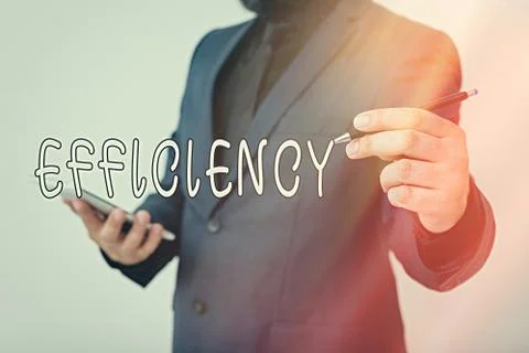 Handwriting text writing Efficiency. Concept meaning ability to prevent a waste Stock Photos